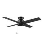 ASCOTT 52 inch 4-Blade Flush Mount No Light Ceiling Fan with Pull Chain