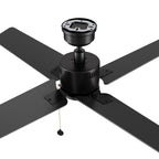 APEX 52 inch 4-Blade No Light Ceiling Fan with Pull Chain