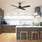 APEX 52 inch 4-Blade No Light Ceiling Fan with Pull Chain