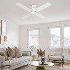APEX 52 inch 4-Blade No Light Ceiling Fan with Pull Chain