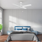 APEX 52 inch 4-Blade No Light Ceiling Fan with Pull Chain