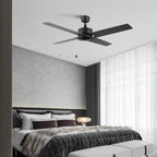 VINK 52 inch 4-Blade No Light Ceiling Fan with Pull Chain