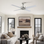 VINK 52 inch 4-Blade No Light Ceiling Fan with Pull Chain