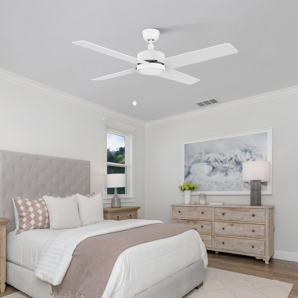 VINK 52 inch 4-Blade No Light Ceiling Fan with Pull Chain