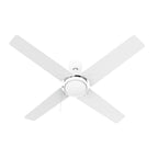 VINK 52 inch 4-Blade No Light Ceiling Fan with Pull Chain