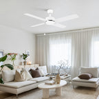 VINK 52 inch 4-Blade No Light Ceiling Fan with Pull Chain