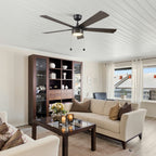 RYKER 52 inch 5-Blade Ceiling Fan with LED Light & Pull Chain