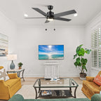APEX 52 inch 5-Blade Ceiling Fan with LED Light & Pull Chain