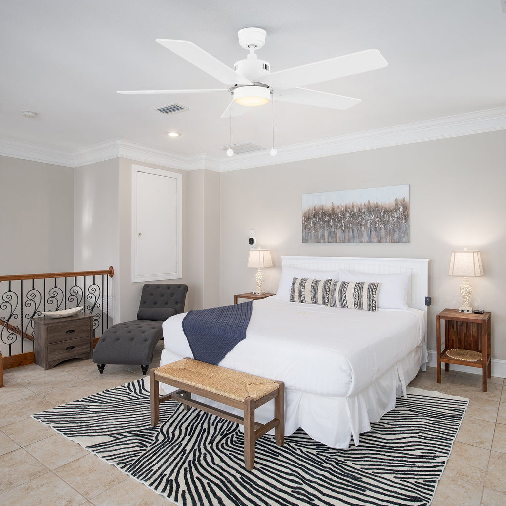 APEX 52 inch 5-Blade Ceiling Fan with LED Light & Pull Chain