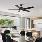 VINK 52 inch 5-Blade Ceiling Fan with LED Light & Pull Chain