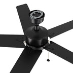 VINK 52 inch 5-Blade Ceiling Fan with LED Light & Pull Chain
