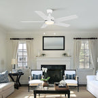 VINK 52 inch 5-Blade Ceiling Fan with LED Light & Pull Chain
