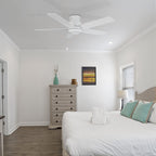 ASCOTT 52 inch 5-Blade Flush Mount No Light Ceiling Fan with Pull Chain