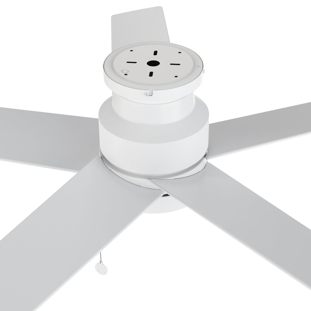 ASCOTT 52 inch 5-Blade Flush Mount No Light Ceiling Fan with Pull Chain