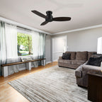 STANLEY 48 inch 3-Blade Flush Mount No Light Ceiling Fan with Remote