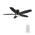 WEBSTER 48 inch 5-Blade Flush Mount Ceiling Fan with LED Light & Remote