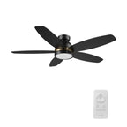 WEBSTER 48 inch 5-Blade Flush Mount Ceiling Fan with LED Light & Remote