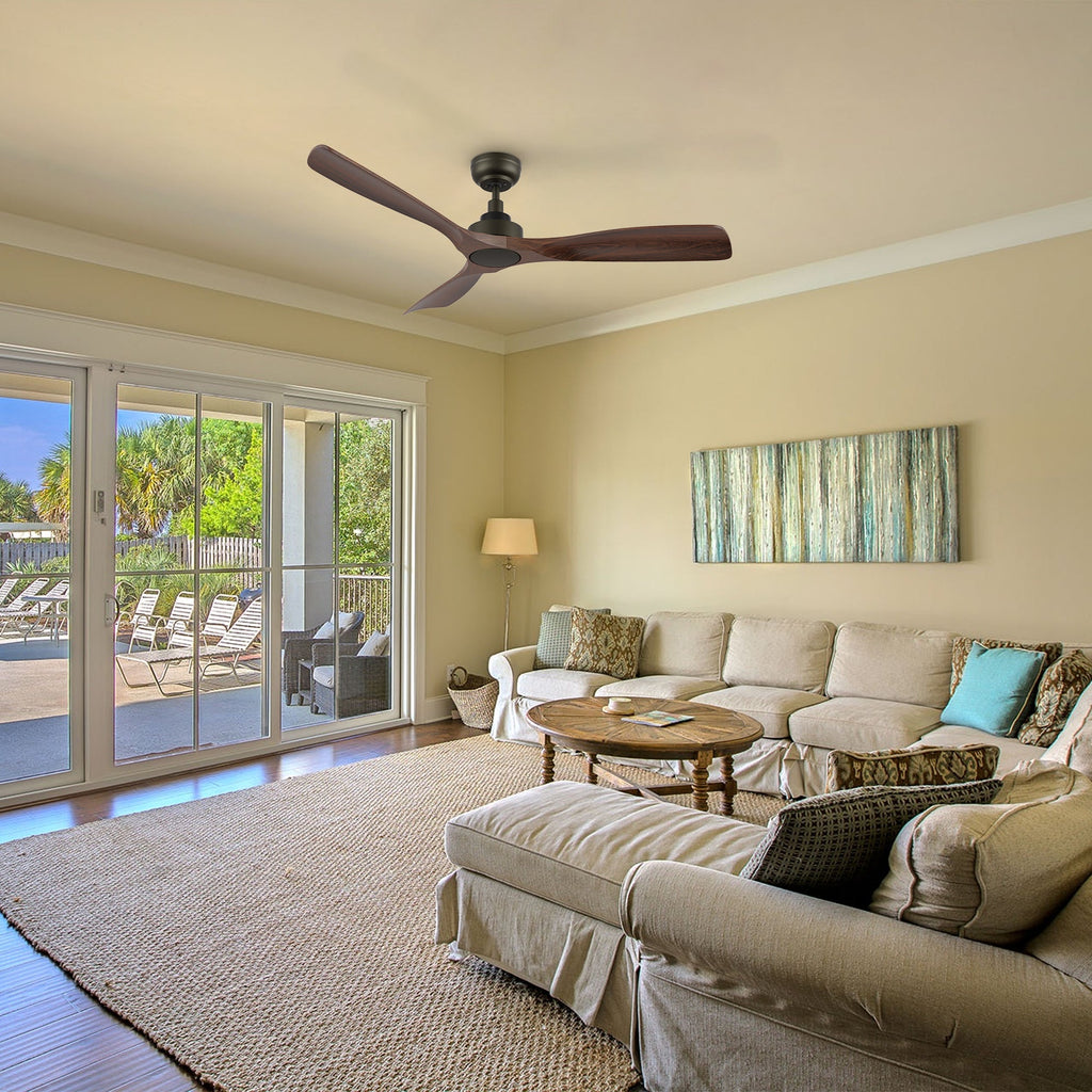 KARSYN 52 inch 3-Blade No Light Ceiling Fan with Remote