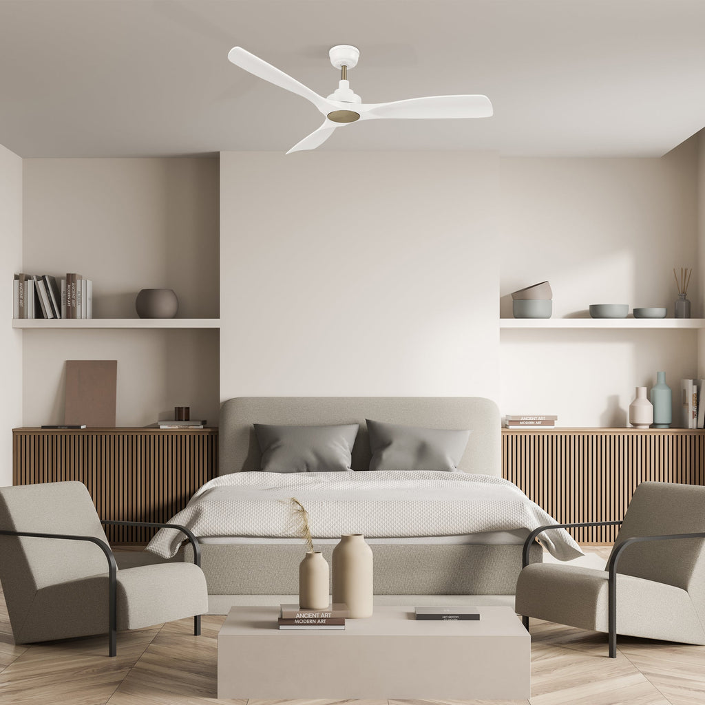 KARSYN 52 inch 3-Blade No Light Ceiling Fan with Remote