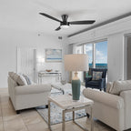VARA 52 inch 3-Blade Flush Mount Ceiling Fan with LED light & Remote