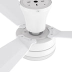 VARA 52 inch 3-Blade Flush Mount Ceiling Fan with LED light & Remote