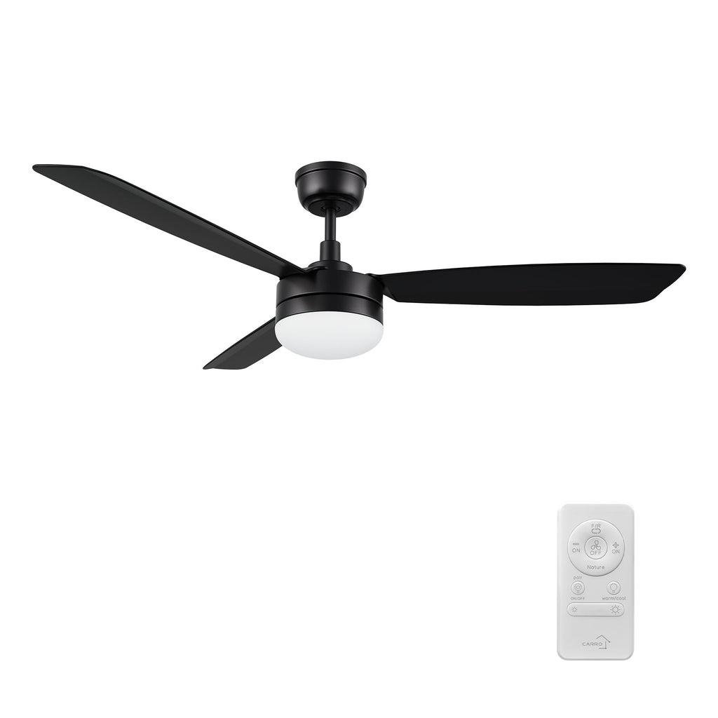 VARA 52 inch 3-Blade Ceiling Fan with LED Light & Remote