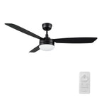 VARA 52 inch 3-Blade Ceiling Fan with LED Light & Remote