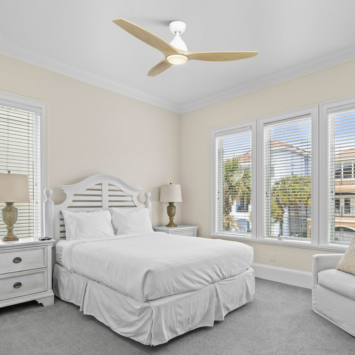 PHOENIX 52 inch 3-Blade Ceiling Fan with LED Light & Remote