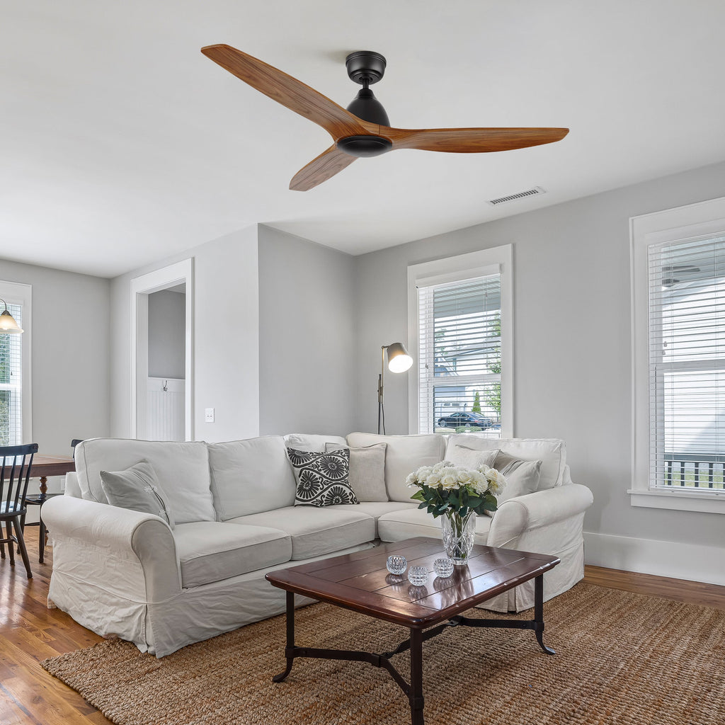 PHOENIX 52 inch 3-Blade No Light Ceiling Fan with Remote