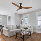 PHOENIX 52 inch 3-Blade No Light Ceiling Fan with Remote