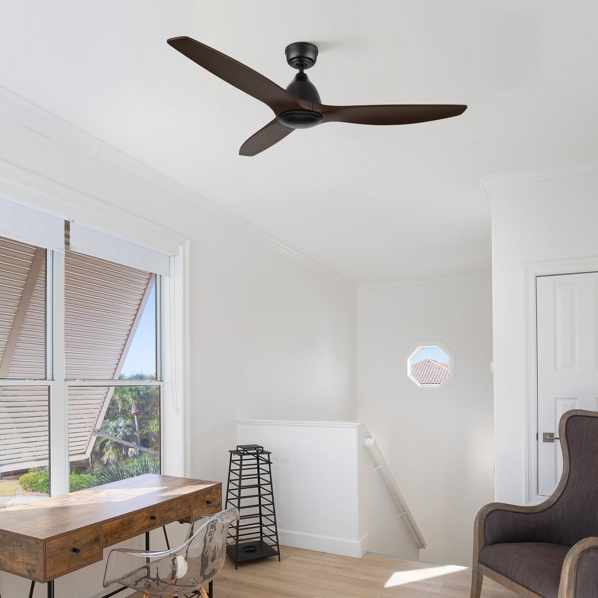 PHOENIX 52 inch 3-Blade No Light Ceiling Fan with Remote