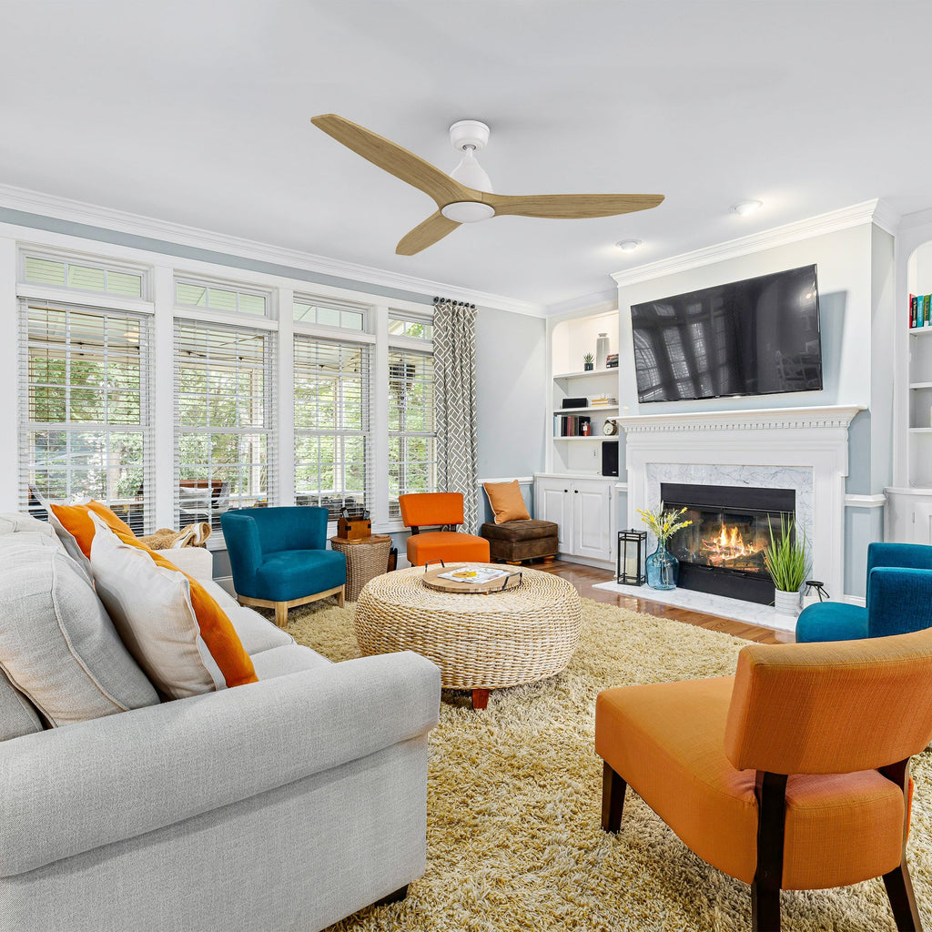 PHOENIX 52 inch 3-Blade No Light Ceiling Fan with Remote