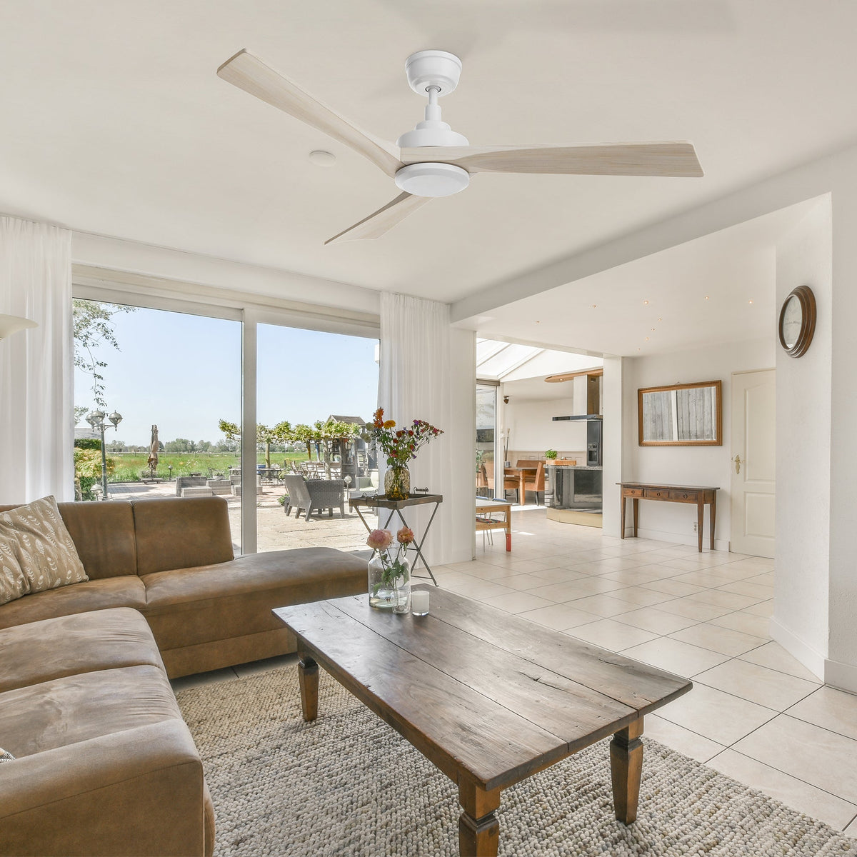 WESTBURY 52 inch 3-Blade No Light Ceiling Fan with Remote