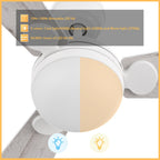ZELDA 52 inch 3-Blade Ceiling Fan with LED Light & Remote