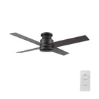 SANTANA 52 inch 4-Blade Flush Mount No Light Ceiling Fan with Remote