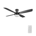 VARA 52 inch 4-Blade Flush Mount Ceiling Fan with LED light & Remote