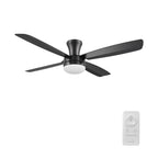 VARA 52 inch 4-Blade Flush Mount Ceiling Fan with LED light & Remote