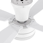 VARA 52 inch 4-Blade Flush Mount Ceiling Fan with LED light & Remote