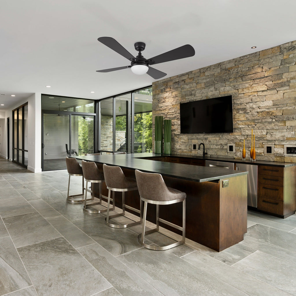 ZELDA 52 inch 4-Blade Ceiling Fan with LED Light & Remote
