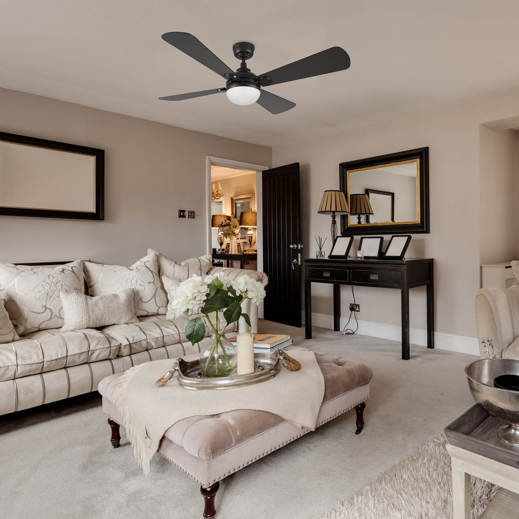 ZELDA 52 inch 4-Blade Ceiling Fan with LED Light & Remote