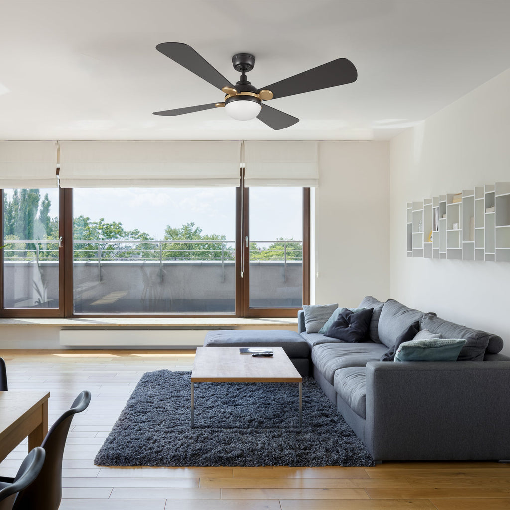 ZELDA 52 inch 4-Blade Ceiling Fan with LED Light & Remote
