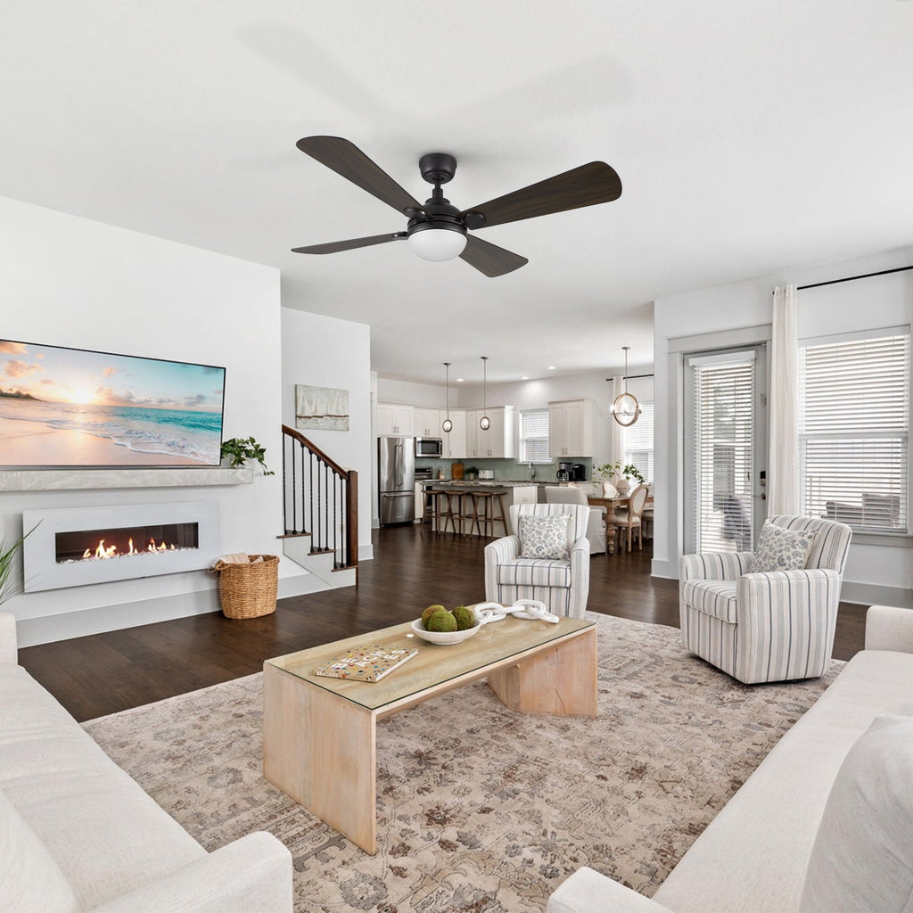 ZELDA 52 inch 4-Blade Ceiling Fan with LED Light & Remote