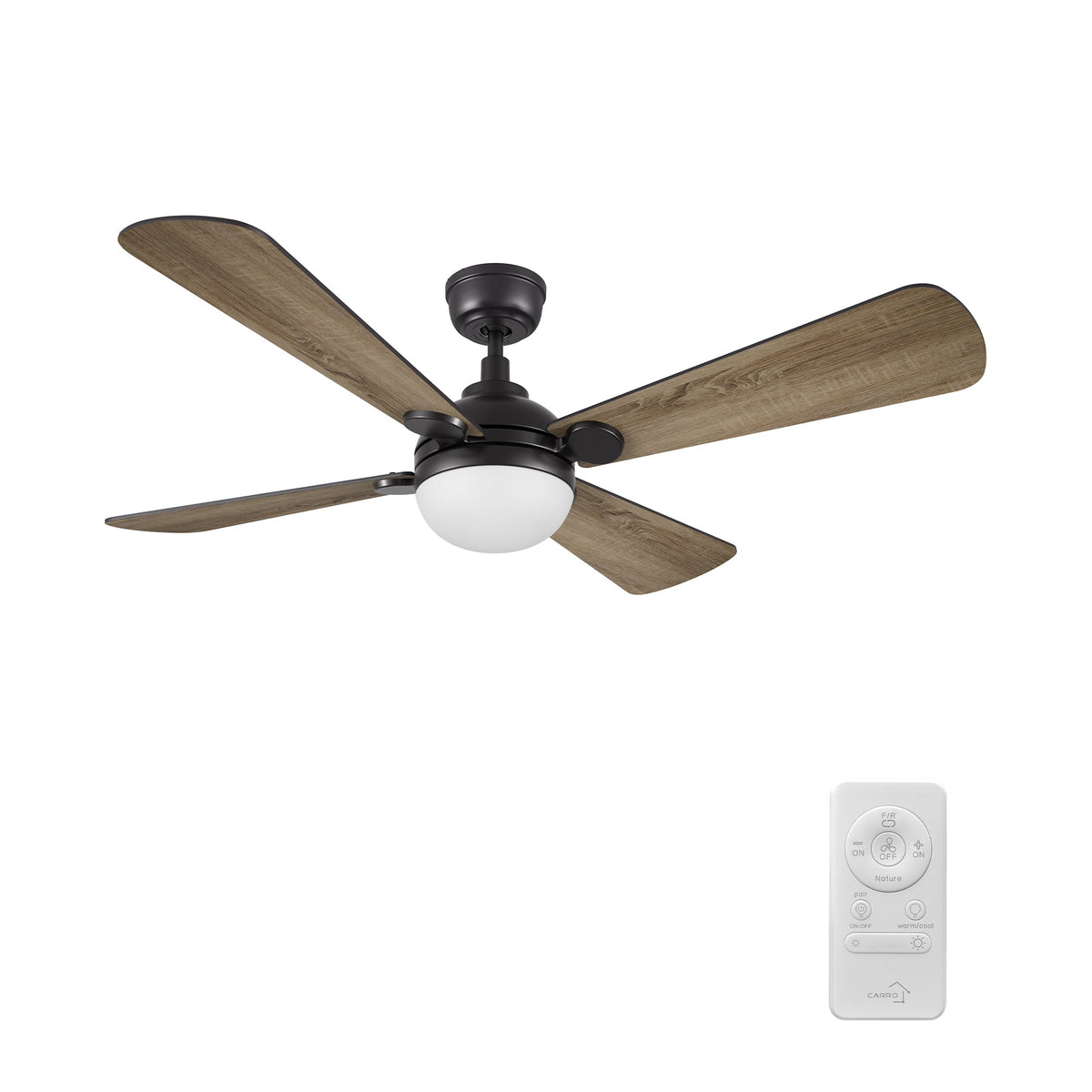 ZELDA 52 inch 4-Blade Ceiling Fan with LED Light & Remote