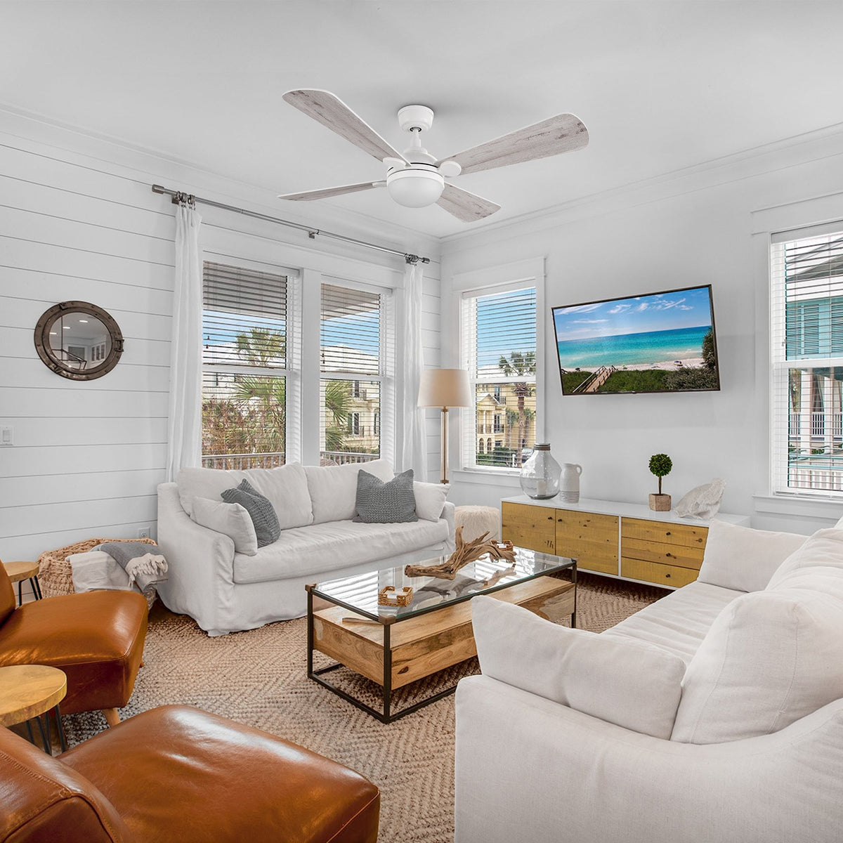ZELDA 52 inch 4-Blade Ceiling Fan with LED Light & Remote