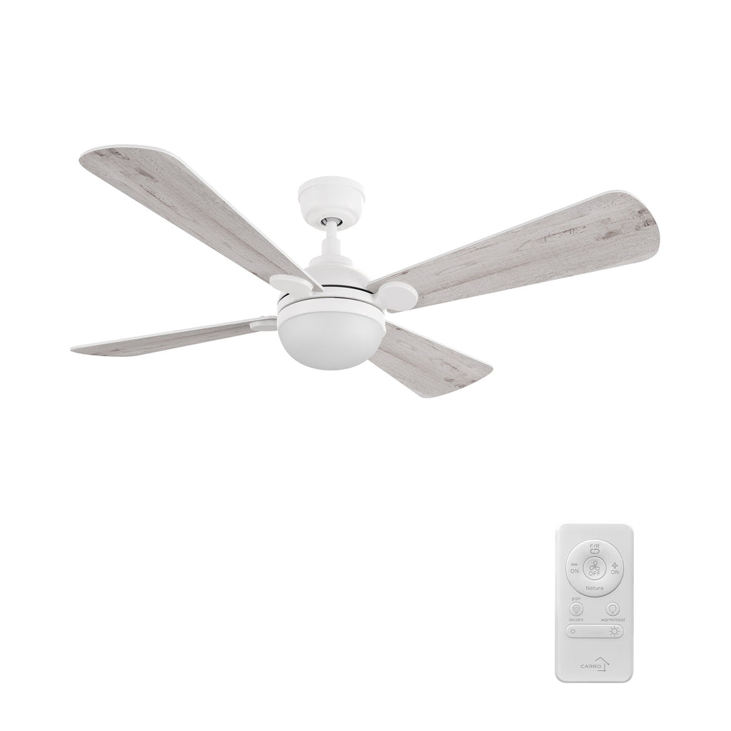 ZELDA 52 inch 4-Blade Ceiling Fan with LED Light & Remote
