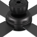 TRYTON 52 inch 4-Blade Flush Mount Ceiling Fan with LED light & Remote