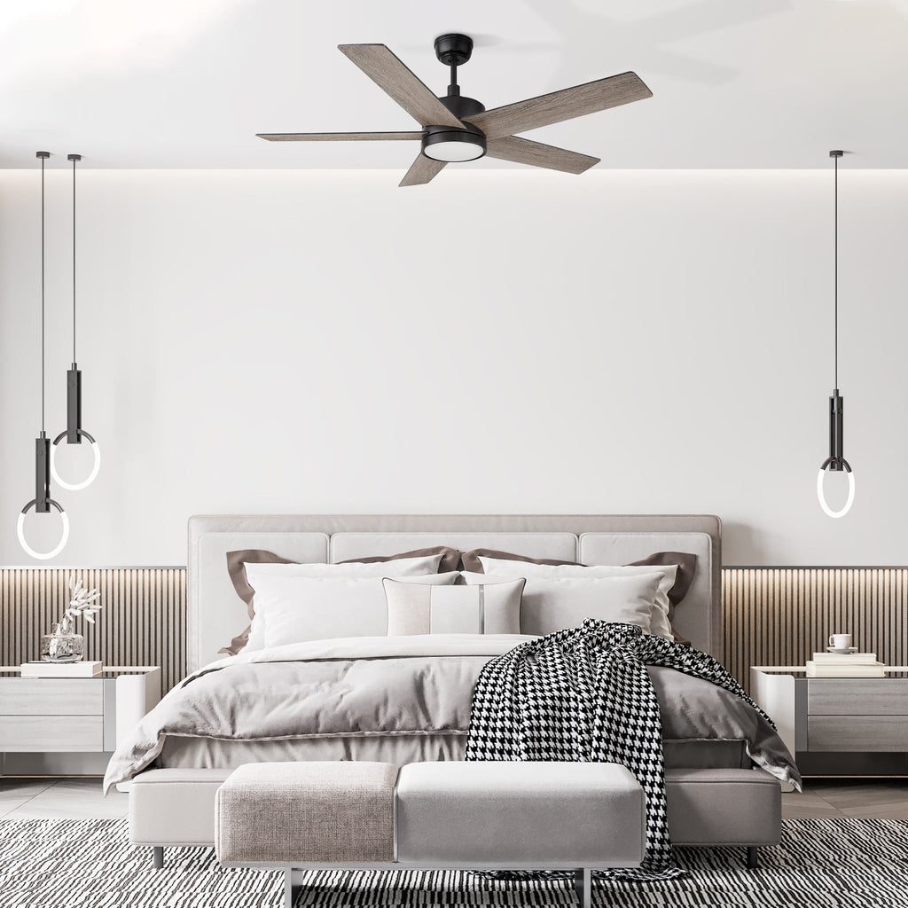SANTANA 52 inch 5-Blade Ceiling Fan with LED Light & Remote