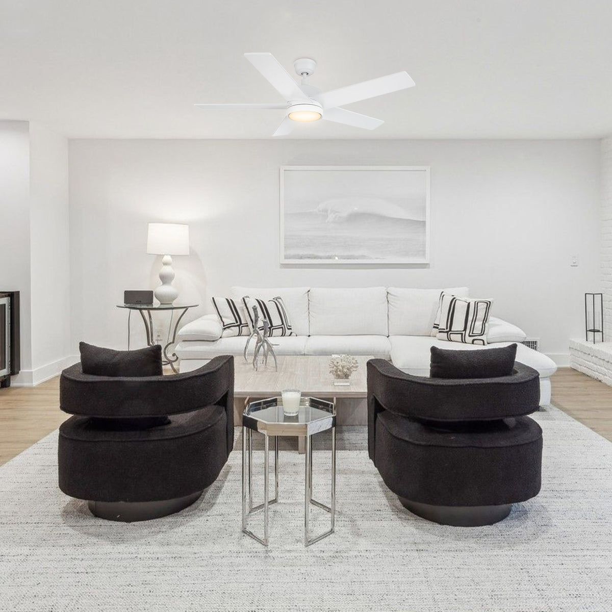 SANTANA 52 inch 5-Blade Ceiling Fan with LED Light & Remote