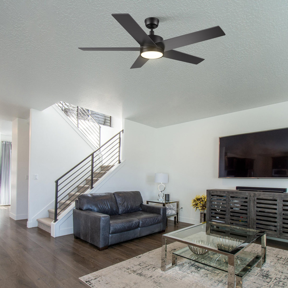 SANTANA 52 inch 5-Blade Ceiling Fan with LED Light & Remote