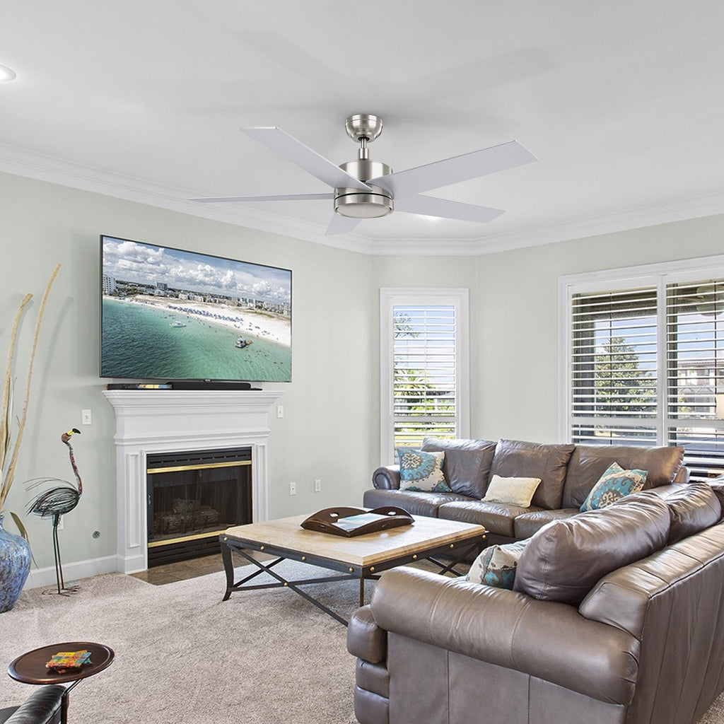 SANTANA 52 inch 5-Blade No Light Ceiling Fan with Remote